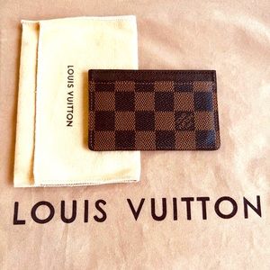 New Authentic LOUIS VUITTON Damier Ebene Cardholder - Classic Iconic Print